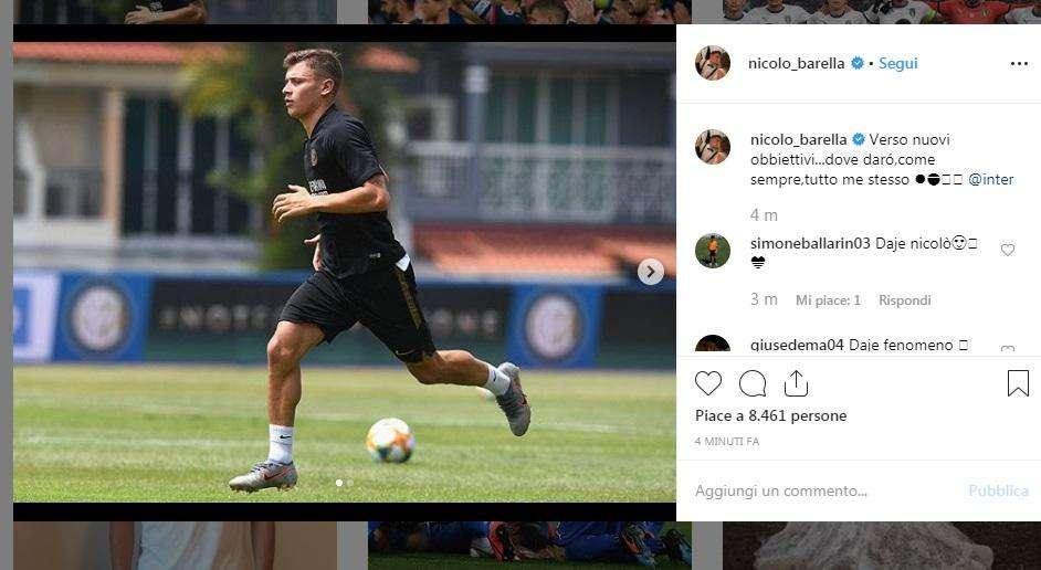 Barella carico: "Verso nuovi obiettivi, darò tutto come sempre"