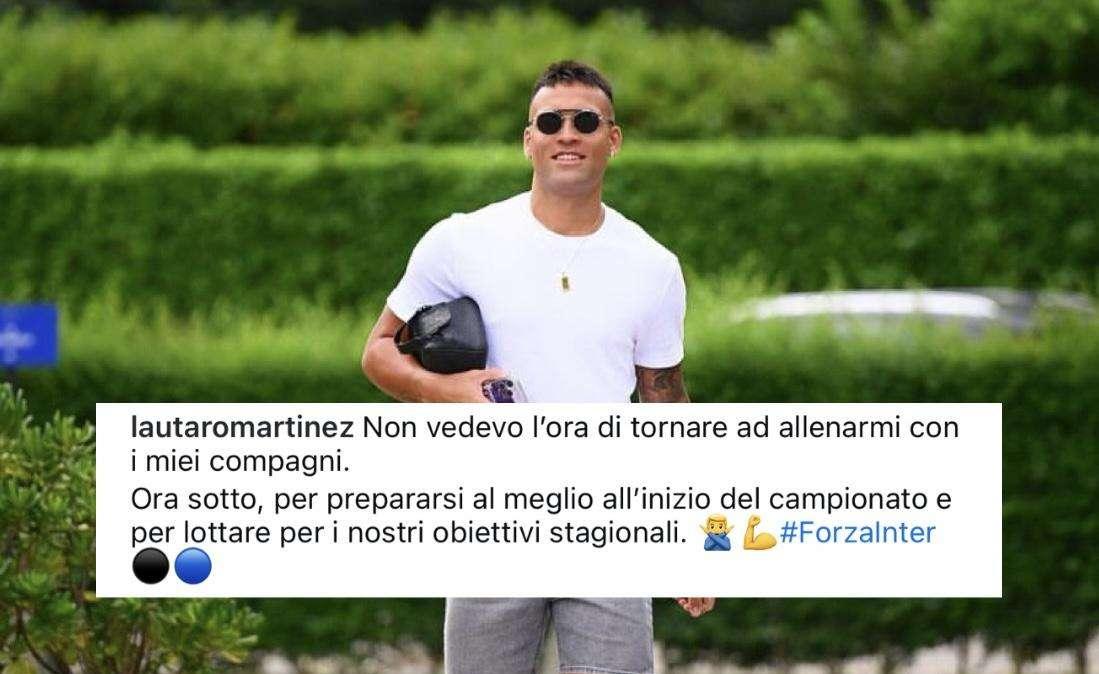 Lautaro è già carico: "Non vedevo l’ora di tornare dai miei compagni. Ora sotto per i nostri obiettivi"