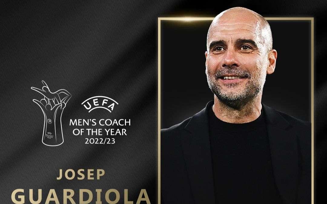 È Pep Guardiola l'UEFA Coach of The Year 2022/23. Inzaghi terzo, dietro Spalletti