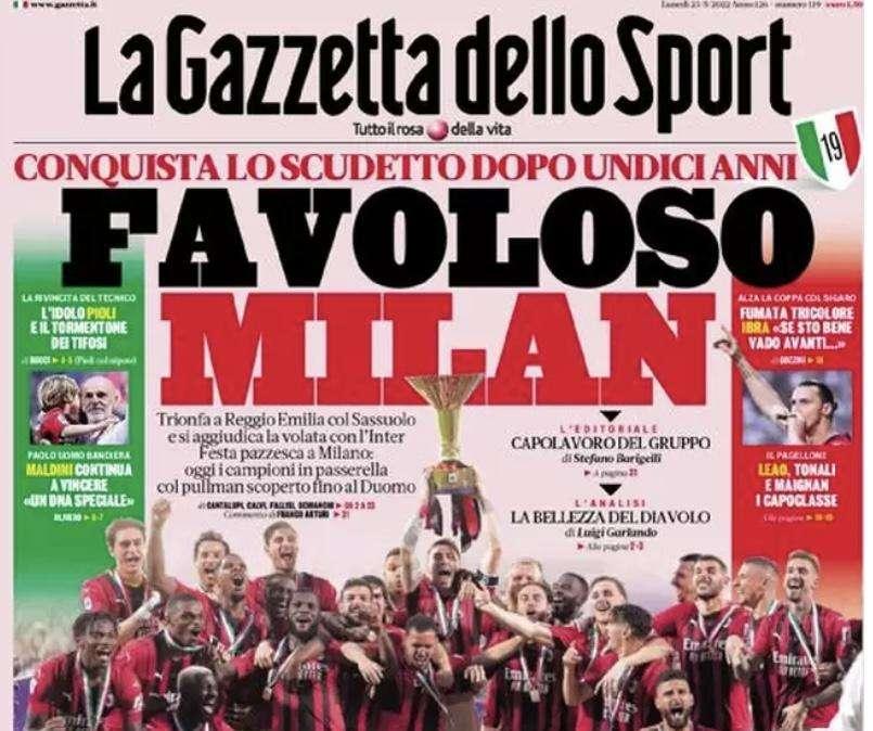 Prima GdS - Favoloso Milan, si aggiudica la volata con l’Inter 