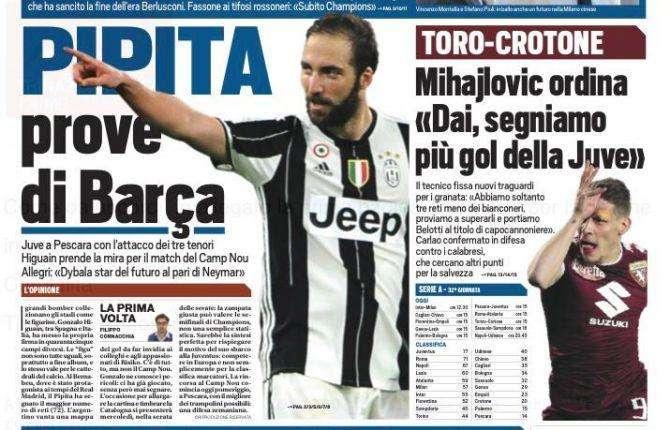 Prima pagina TS - Grosso derby a Chinatown