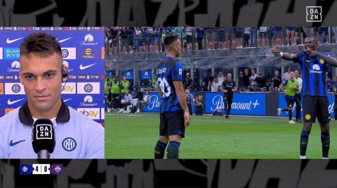 Martinez a DAZN: "Stiamo vedendo il miglior Lautaro. Milan? Si è rinforzato". Poi glissa su Lukaku