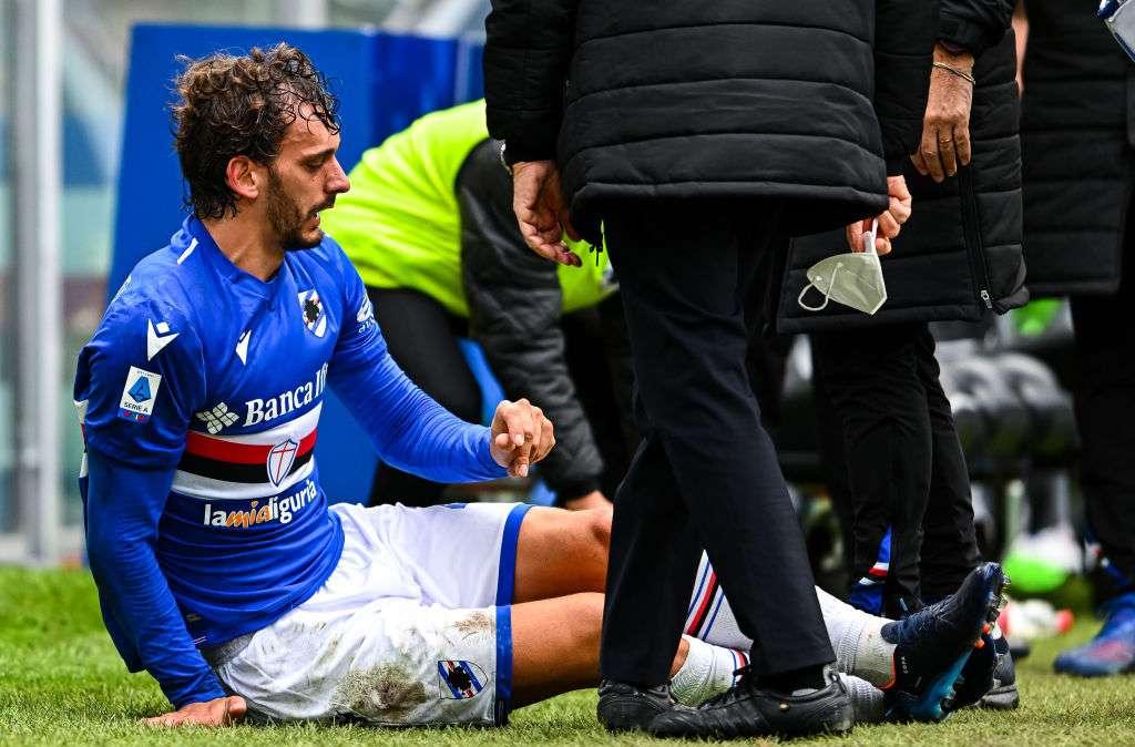 Samp, tegola Gabbiadini: crociato ko. Il comunicato del club
