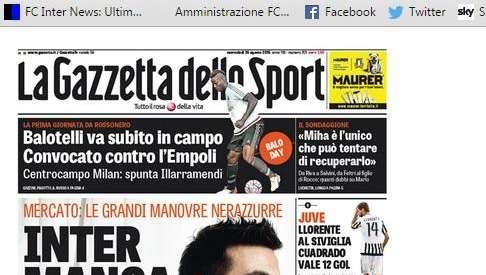 Prime pagine - Manca Pocho: c'è accordo con Lavezzi. L'Inter ne prende 4! Forcing Perisic, Coentrao con Melo