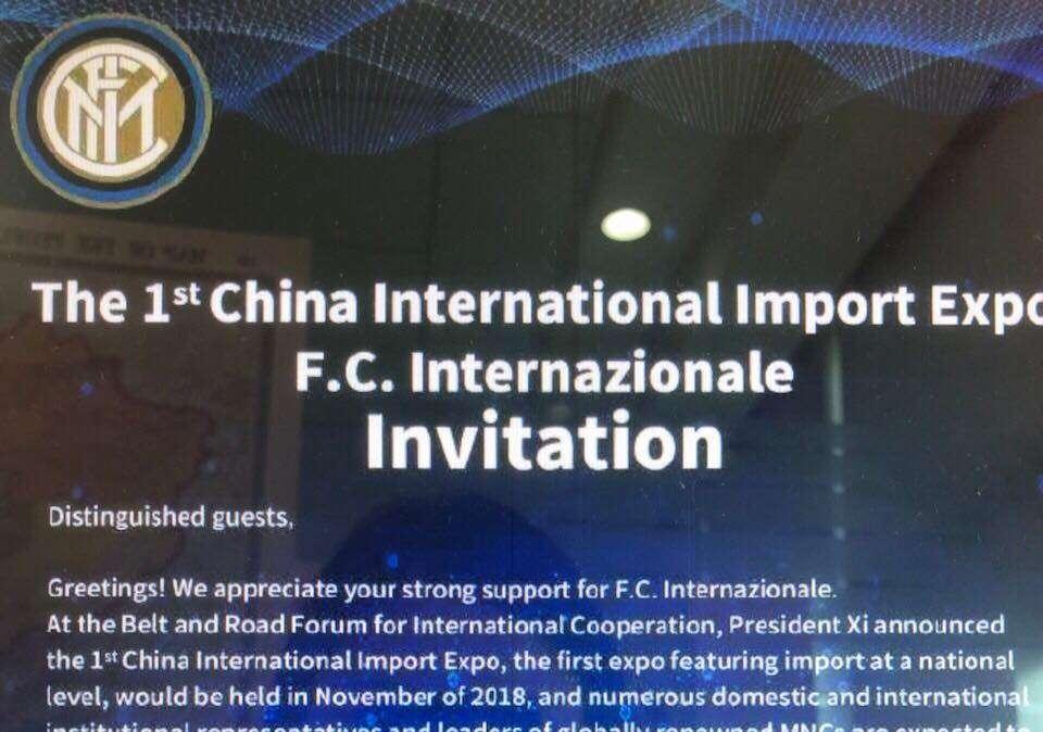 Inter, negli uffici cinesi l'invito ufficiale all'Expo Internazionale di Shanghai