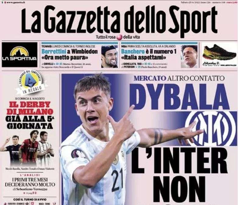 Prima GdS - Dybala, l’Inter non molla 
