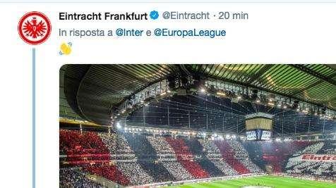 Europa League, l'Eintracht Francoforte risponde all'Inter su Twitter 