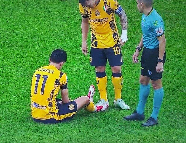 Correa sostituito all'intervallo di Inter-Genoa: trauma distorsivo al ginocchio per il Tucu