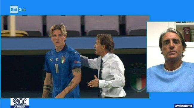 Mancini: "Barella è uno dei migliori del campionato. Dimarco? L'ho fatto debuttare da ragazzino nell'Inter"