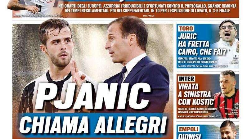 Prima TS - Inter, virata a sinistra con Kostic