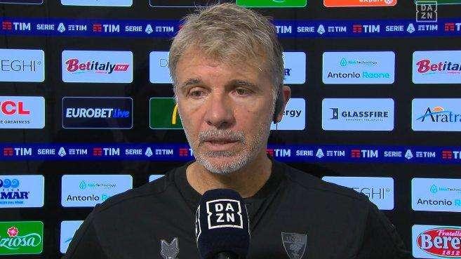 Lecce, Baroni a DAZN: "Sfortunati sull'ultima palla. E abbiamo avuto occasioni per il 2-1"