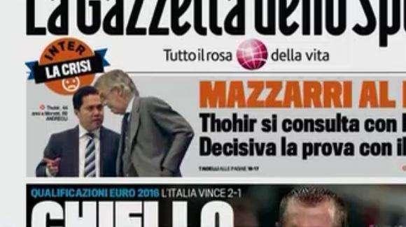 GdS - Bivio WM: ET parla con Moratti. TS - Mercato: sarà caccia a Borini e...