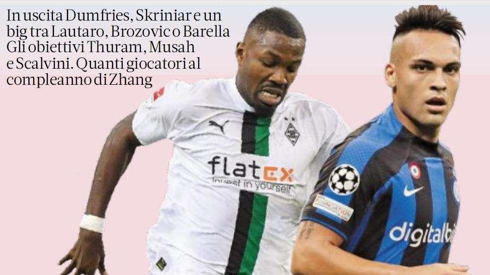 GdS - Rivoluzione Inter: tanti big possono lasciare. Spazio a Thuram, Musah e Scalvini