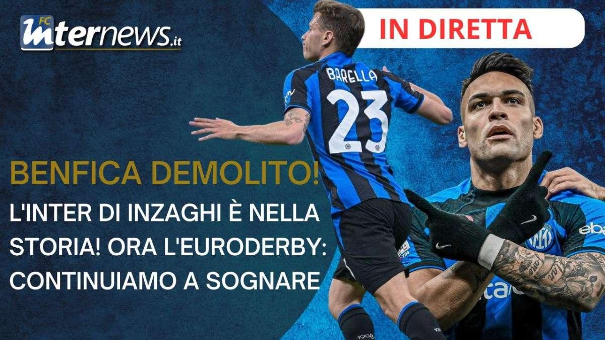 VIDEO - L'Inter di Inzaghi è nella storia! Il post partita di Inter-Benfica: LIVE da San Siro