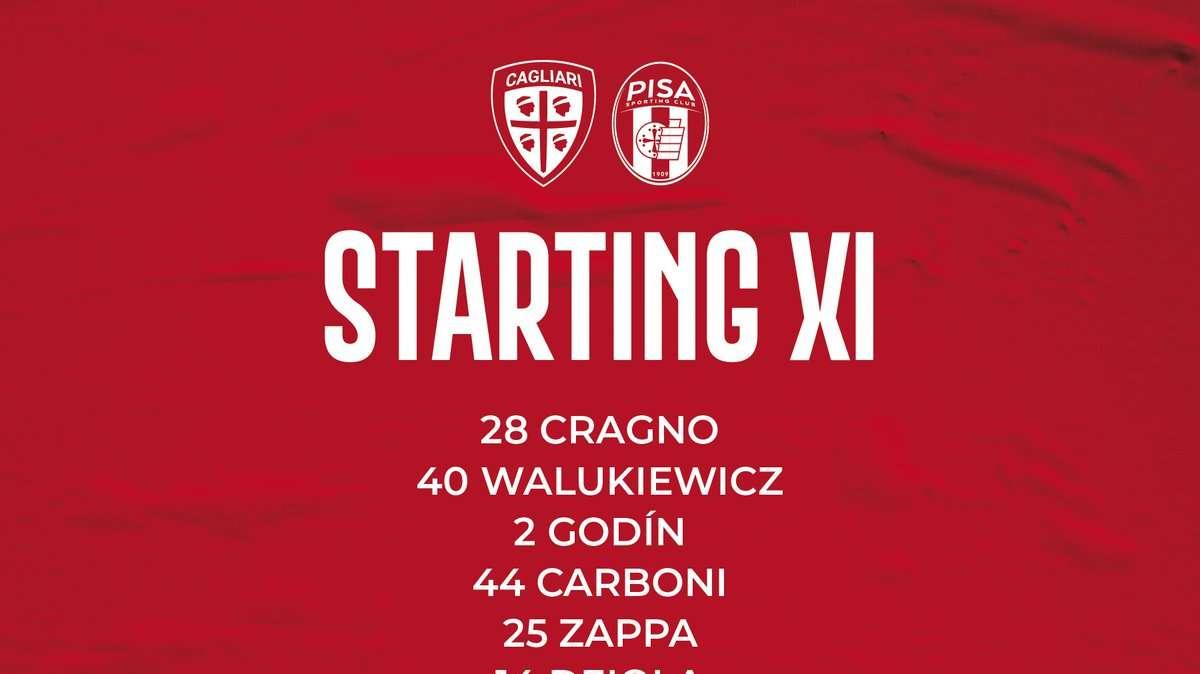 Cagliari, Dalbert in campo dal 1' minuto contro il Pisa