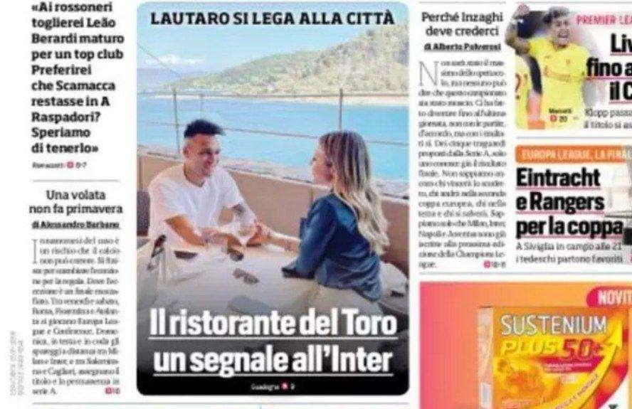 Prima CdS - Lautaro si lega alla città: il ristorante del Toro un segnale all'Inter