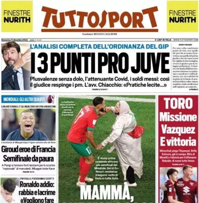 Prima pagina TS - I 3 punti pro Juve. L'analisi completa dell'ordinanza del GIP