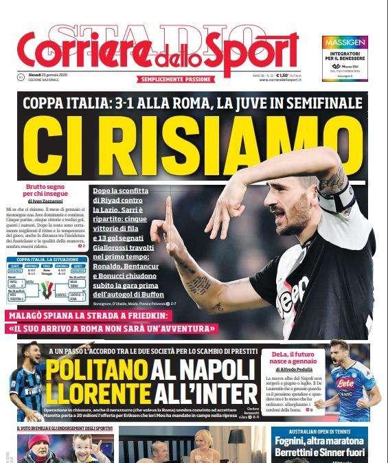 Prima CdS - Politano-Llorente, accordo a un passo. Marotta arriva a 20 per Eriksen