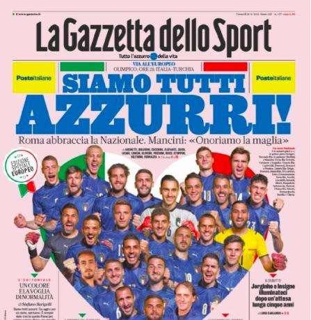 Prima GdS - Siamo tutti azzurri! Roma abbraccia la Nazionale