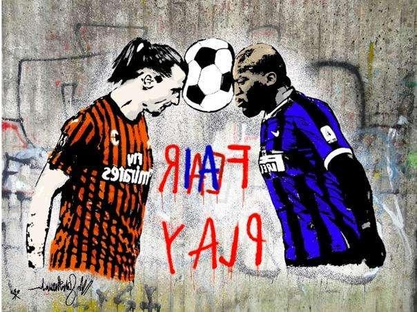 Ibra-Lukaku, la testata diventa arte: il messaggio educativo di Mr. Savethewall