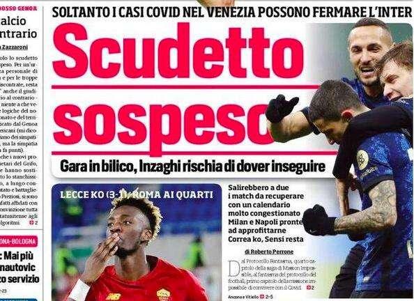 CdS - Scudetto sospeso: soltanto i casi Covid possono fermare l'Inter