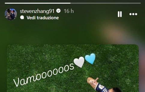 Zhang celebra sui social il gol qualificazione di Lautaro: "Vamos"