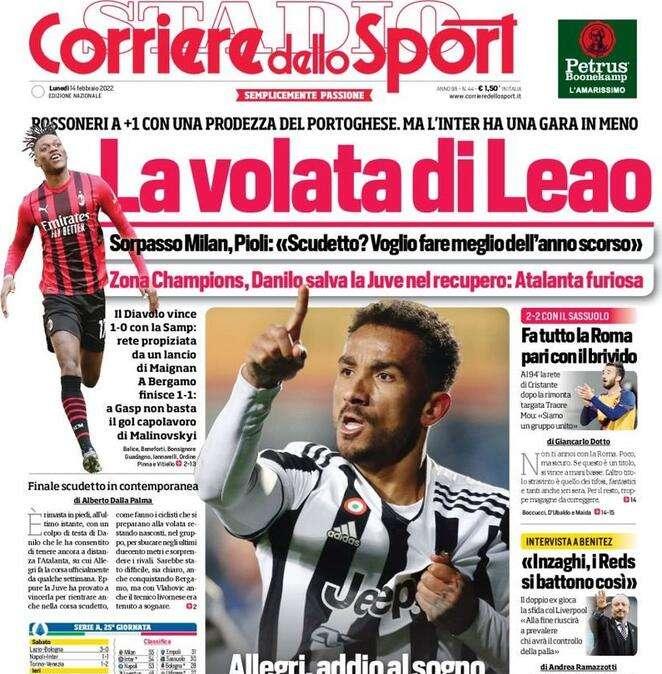 Prima CdS - La volata di Leao. Rossoneri a +1, ma l'Inter ha una gara in meno
