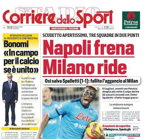 Prima CdS - Napoli frena, Milano ride: scudetto apertissimo 
