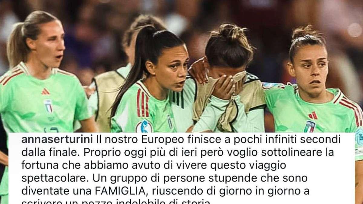 Serturini saluta Euro ‘25: "Fa tanto male, ma sono certa che nel cuore degli italiani abbiamo vinto"