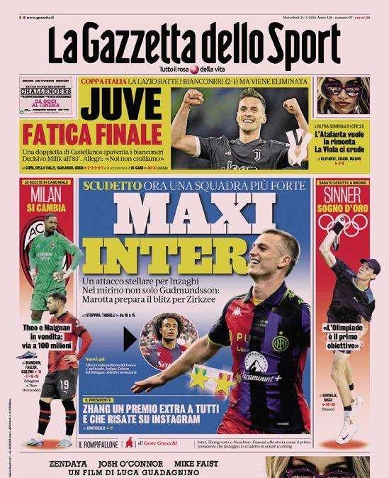 Prima GdS - Maxi Inter. Scudetto, ora una squadra più forte