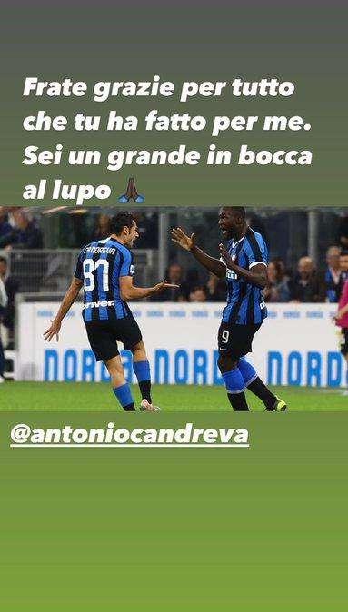 Candreva e Godin lasciano l'Inter: il pensiero social di Lukaku per gli ex compagni