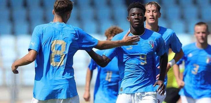 L'Italia U-18 cala il tris contro l'Albania: in gol gli interisti Pio Esposito e Owusu