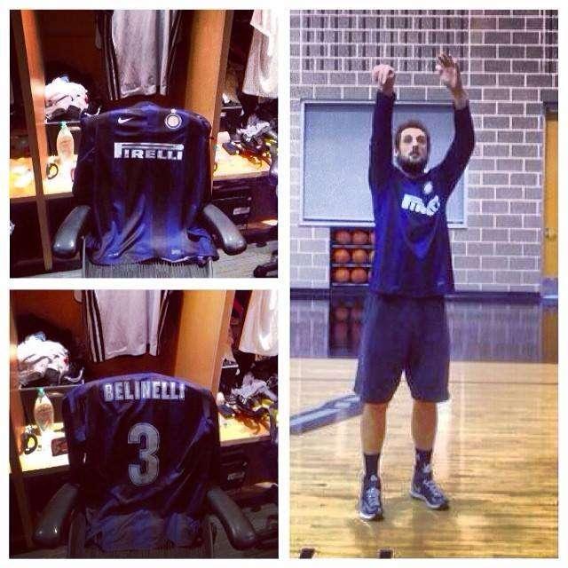 FOTO - Il Beli tifoso: si allena in maglia nerazzurra