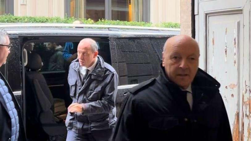 VIDEO - Tempo di pranzo UEFA per Inter e Salisburgo. L'arrivo delle due dirigenze