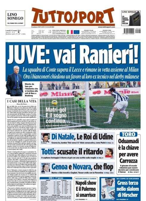 La pagina di oggi di Tuttosport