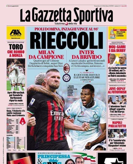 Prima GdS - Rieccoli: Milan da campione, Inter da brivido