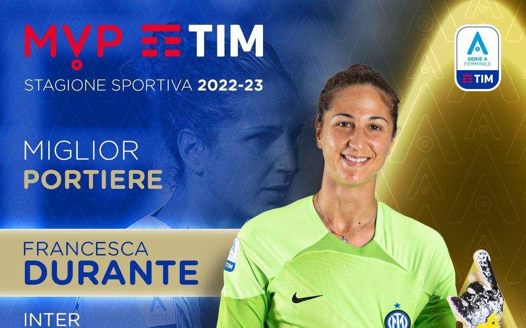 Serie A Femminile, per la porta il titolo di MVP 2022/23 se lo prende la nerazzurra Durante