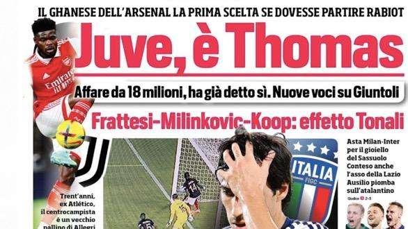 Prima CdS - Frattesi-Milinkovic-Koop: effetto Tonali. Asta Milan-Inter, Ausilio piomba sull'atalantino