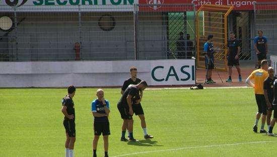 FOTO E VIDEO - Conte dirige l'allenamento alla vigilia di Lugano-Inter