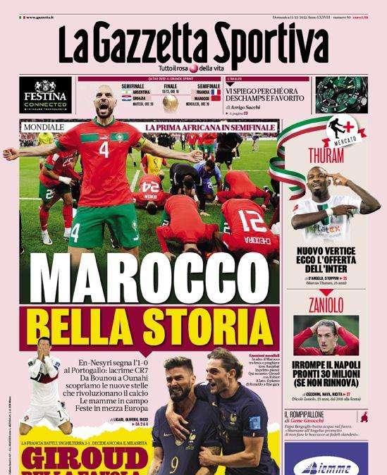 Prima pagina GdS - Thuram, nuovo vertice. Ecco l'offerta dell'Inter