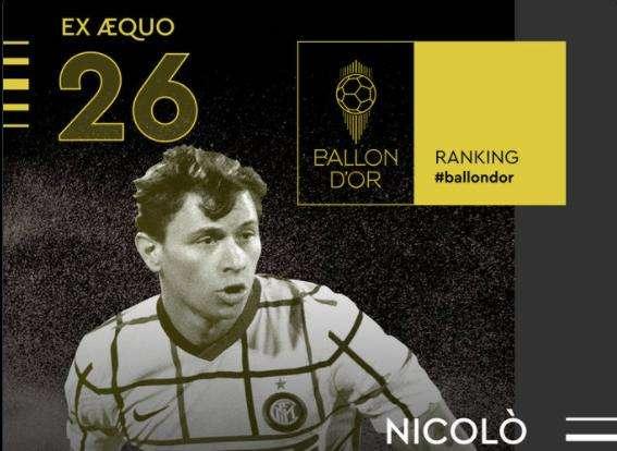 Pallone d'Oro, c'è un po' di Inter: Barella e Lautaro al 26° e al 21° posto