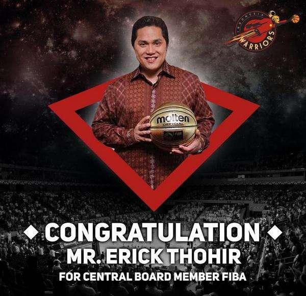 Gli Indonesia Warriors celebrano Thohir nel board Fiba