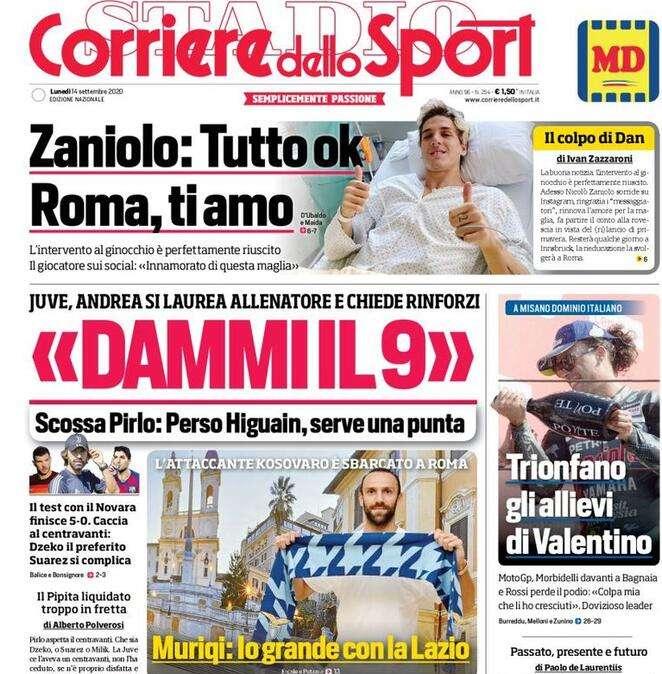Prima CdS - Pirlo scuote la Juve: serve una punta. Zaniolo operato, tutto ok