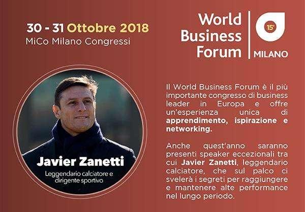 Zanetti sarà relatore al World Business Forum