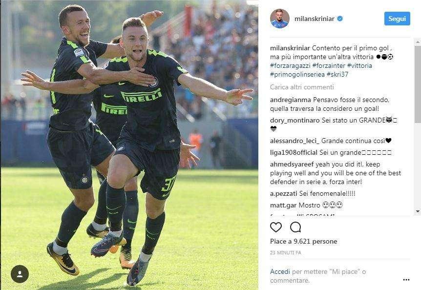 Skriniar: "Contento per il gol, di più per la vittoria"