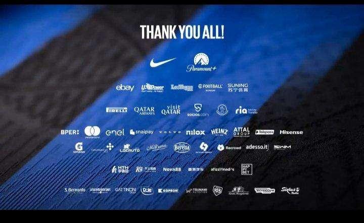Messaggio Inter per gli sponsor: "Grazie per averci supportato in un'annata costellata di stelle"