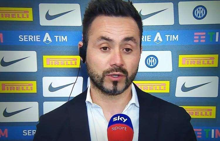 Sassuolo, De Zerbi a Sky: "Fa male andare via senza punti dopo una gara così. Il rigore? Irrati con noi è sempre fuori forma"