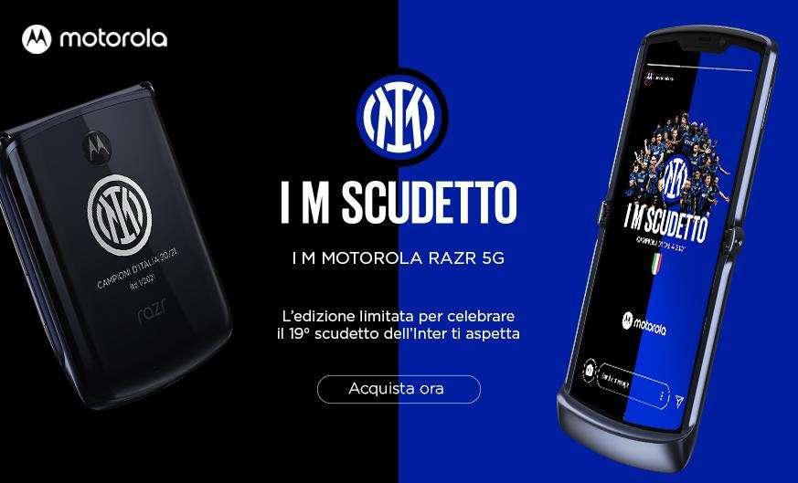 Motorola dedica una versione speciale del Razr 5G all'Inter Campione d'Italia