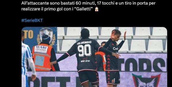 La Lega B celebra Esposito: "Ha saputo incidere già al debutto con il Bari. Gli sono bastati 60' e un tiro in porta"