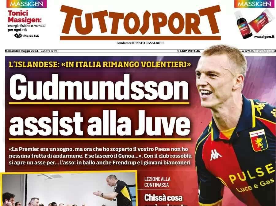 Prima TS - Gudmundsson, assist alla Juve. L'islandese: "In Italia rimango volentieri"